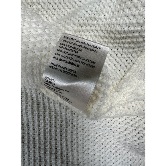 Free People We The Free Shes A Keeper Tunic Sweater M Cream Waffle Knit Boho - Picture 8 of 8